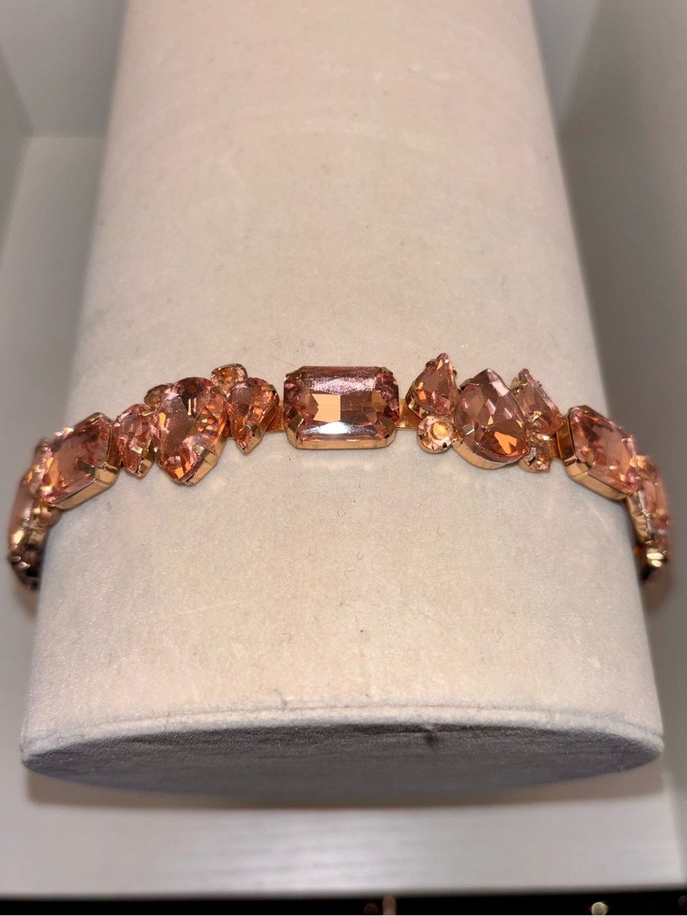 Rose Gold Crystal Hair Band - Sparkling Pink Accent